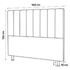 Cabeceira Cama Box Casal Queen Size Cora 160cm Suede Bordô -