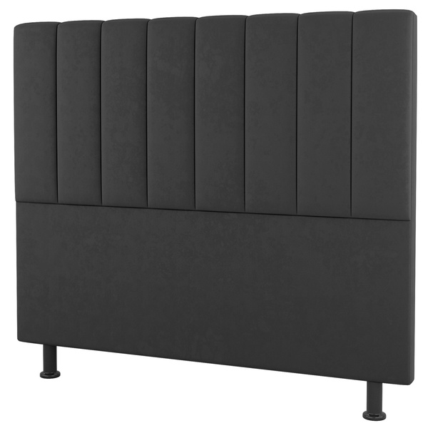 Cabeceira Cama Box Casal Queen Size Cora 160cm Suede Cinza Es