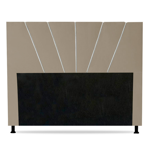 Cabeceira Cama Box Casal Queen Size Dallas 160cm Suede Bege -