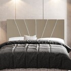 Cabeceira Cama Box Casal Queen Size Dallas 160cm Suede Bege -
