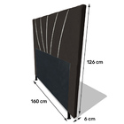 Cabeceira Cama Box Casal Queen Size Dallas 160cm Veludo Marro