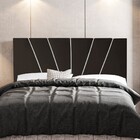 Cabeceira Cama Box Casal Queen Size Dallas 160cm Veludo Marro