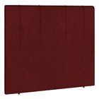 Cabeceira Cama Box Casal Queen Size Doha 160cm Veludo Vinho -