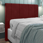 Cabeceira Cama Box Casal Queen Size Doha 160cm Veludo Vinho -