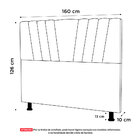 Cabeceira Cama Box Casal Queen Size Dublin 160cm Linho Bege -