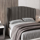Cabeceira Cama Box Casal Queen Size Gracia 174cm Veludo Cinza