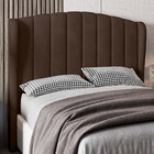 Cabeceira Cama Box Casal Queen Size Gracia 174cm Veludo Marro