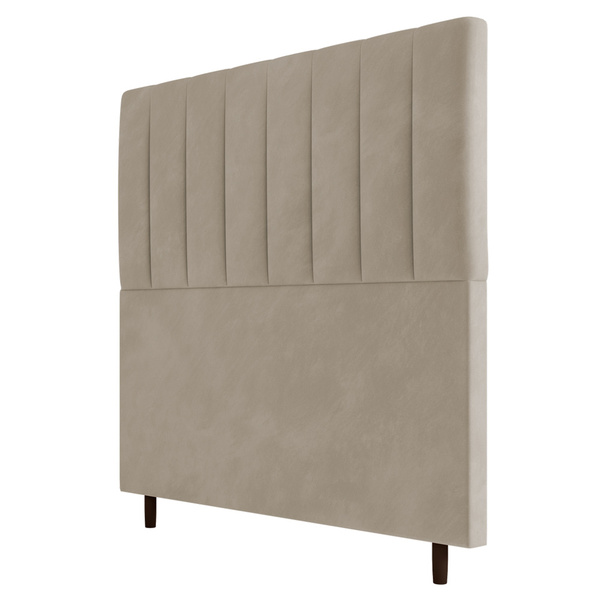 Cabeceira Cama Box Casal Queen Size Itália 160cm Suede Bege -