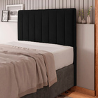 Cabeceira Cama Box Casal Queen Size Itália 160cm Suede Preto