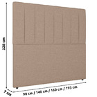 Cabeceira Cama Box Casal Queen Size Ivana 160cm Linho Bege -