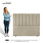 Cabeceira Cama Box Casal Queen Size Kharla 160cm Veludo Bege