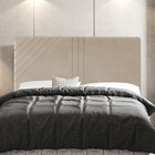 Cabeceira Cama Box Casal Queen Size Lisboa 160cm Suede Bege -