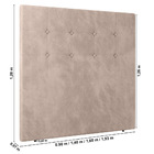 Cabeceira Cama Box Casal Queen Size Luana 160cm Veludo Bege -