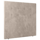 Cabeceira Cama Box Casal Queen Size Luana 160cm Veludo Bege -