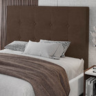 Cabeceira Cama Box Casal Queen Size Luana 160cm Veludo Marrom