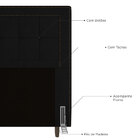 Cabeceira Cama Box Casal Queen Size Luxor 160cm Com Tachas E