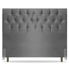 Cabeceira Cama Box Casal Queen Size Madrid 160cm Suede Cinza