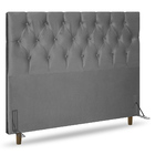 Cabeceira Cama Box Casal Queen Size Madrid 160cm Suede Cinza