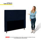 Cabeceira Cama Box Casal Queen Size Mali 160cm Veludo Azul Ma