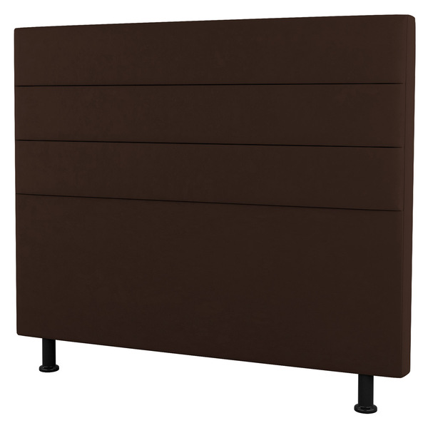 Cabeceira Cama Box Casal Queen Size Malik 160cm Suede Marrom