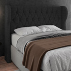 Cabeceira Cama Box Casal Queen Size Malva 174cm Linho Preto -