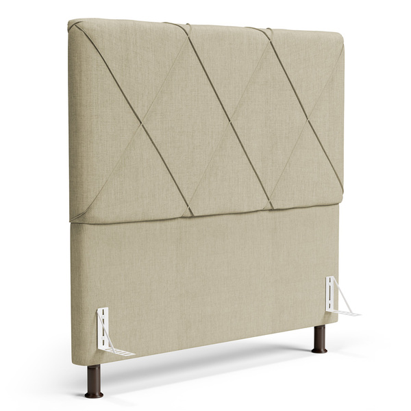 Cabeceira Cama Box Casal Queen Size Mel 160cm Com Frame Linho