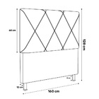 Cabeceira Cama Box Casal Queen Size Mel 160cm Com Frame Velud