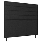 Cabeceira Cama Box Casal Queen Size Napoli 160cm Linho Preto