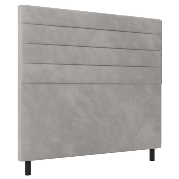 Cabeceira Cama Box Casal Queen Size Napoli 160cm Veludo Prata