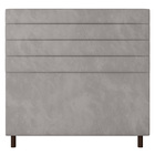 Cabeceira Cama Box Casal Queen Size Napoli 160cm Veludo Prata