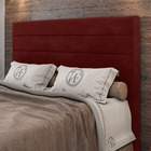 Cabeceira Cama Box Casal Queen Size Napoli 160cm Veludo Vinho