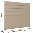 Cabeceira Cama Box Casal Queen Size Natali 160cm Sintético Be