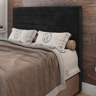 Cabeceira Cama Box Casal Queen Size Natali 160cm Veludo Preto