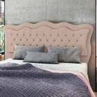 Cabeceira Cama Box Casal Queen Size Olympia 182cm Veludo Bege