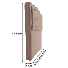 Cabeceira Cama Box Casal Queen Size Olympia 182cm Veludo Bege