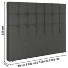 Cabeceira Cama Box Casal Queen Size Pari 160cm Linho Cinza -