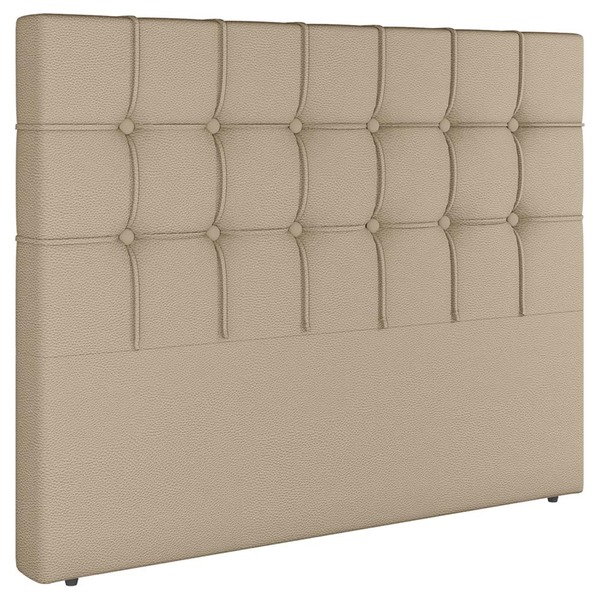 Cabeceira Cama Box Casal Queen Size Pari 160cm Sintético Bege