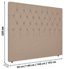 Cabeceira Cama Box Casal Queen Size Petra 160cm Linho Bege -