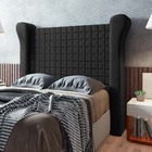 Cabeceira Cama Box Casal Queen Size Pilar 200cm Veludo Preto