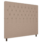 Cabeceira Cama Box Casal Queen Size Potenza 160cm Linho Bege