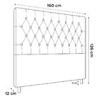 Cabeceira Cama Box Casal Queen Size Potenza 160cm Veludo Prat