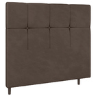 Cabeceira Cama Box Casal Queen Size Roma 160cm Suede Marrom -