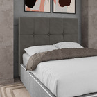 Cabeceira Cama Box Casal Queen Size Roma 160cm Veludo Cinza -
