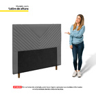 Cabeceira Cama Box Casal Queen Size Viena 160cm Veludo Cinza