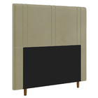 Cabeceira Cama Box Casal Queen Size Vittória 160cm Suede Bege