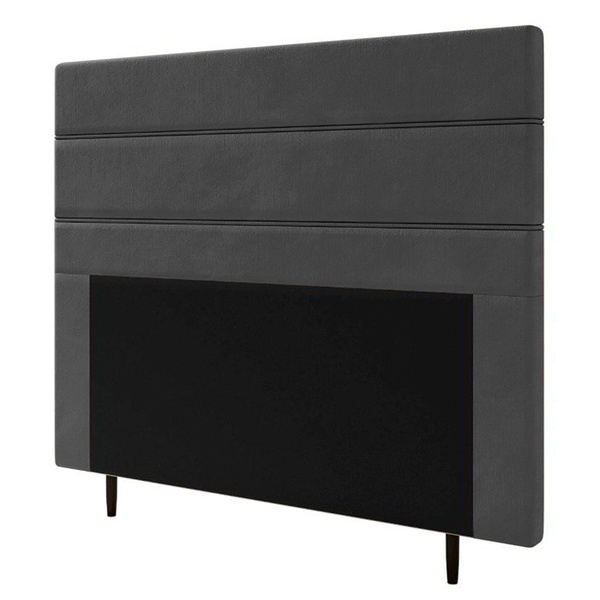 Cabeceira Cama Box Casal Ravena 140cm Suede Cinza - Desk Desi