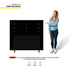 Cabeceira Cama Box Casal Roma 140cm Corano Preto - Desk Design