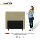 Cabeceira Cama Box Casal Roma 140cm Suede Bege - Desk Design