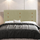 Cabeceira Cama Box Casal Roma 140cm Suede Bege - Desk Design