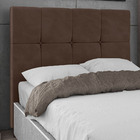 Cabeceira Cama Box Casal Roma 140cm Veludo Marrom - Desk Desi